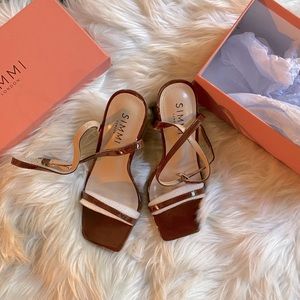 Brown Strappy Heels Size 5